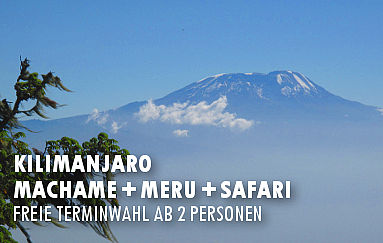 Tansania – Kilimanjaro via Mt Meru und Machame inkl Safari